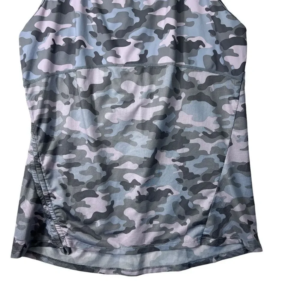 Fabletics Cashel Curved Cinch Tank Pink & Gray Camo Size Large - Picture 11 of 15